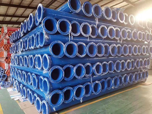 Internal and external plastic coated composite steel pipe